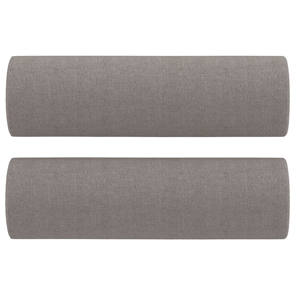 vidaXL 2-Sitzer-Sofa mit Zierkissen Taupe 140 cm Stoff