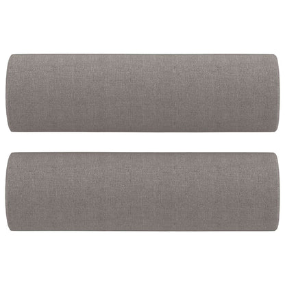 vidaXL 2-Sitzer-Sofa mit Zierkissen Taupe 140 cm Stoff
