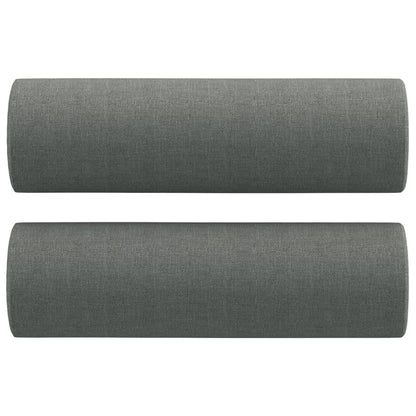 vidaXL Canapé 3 places avec oreillers décoratifs Gris foncé 180 cm Tissu