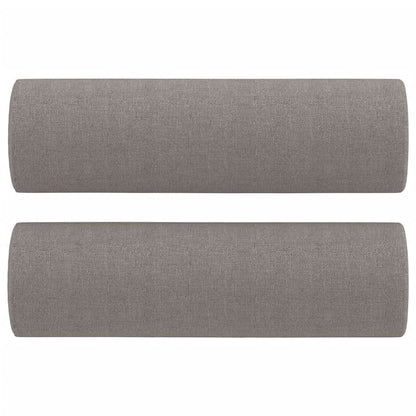vidaXL 3-Sitzer-Sofa mit Zierkissen Taupe 180 cm Stoff