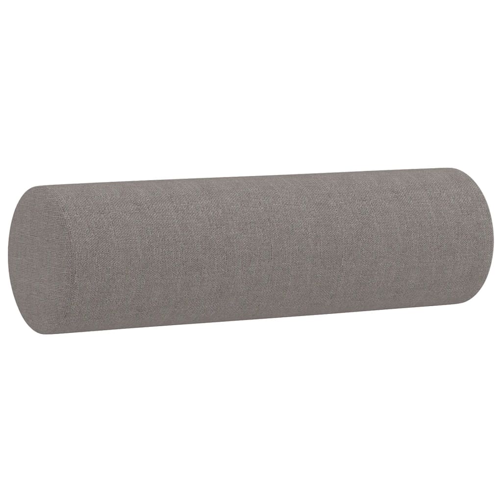 vidaXL 3-Sitzer-Sofa mit Zierkissen Taupe 180 cm Stoff