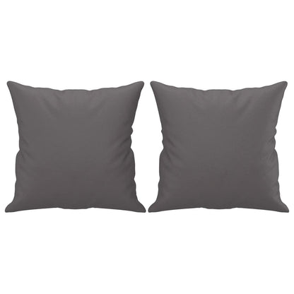 vidaXL 2-Sitzer-Sofa mit Zierkissen Grau 120 cm Kunstleder