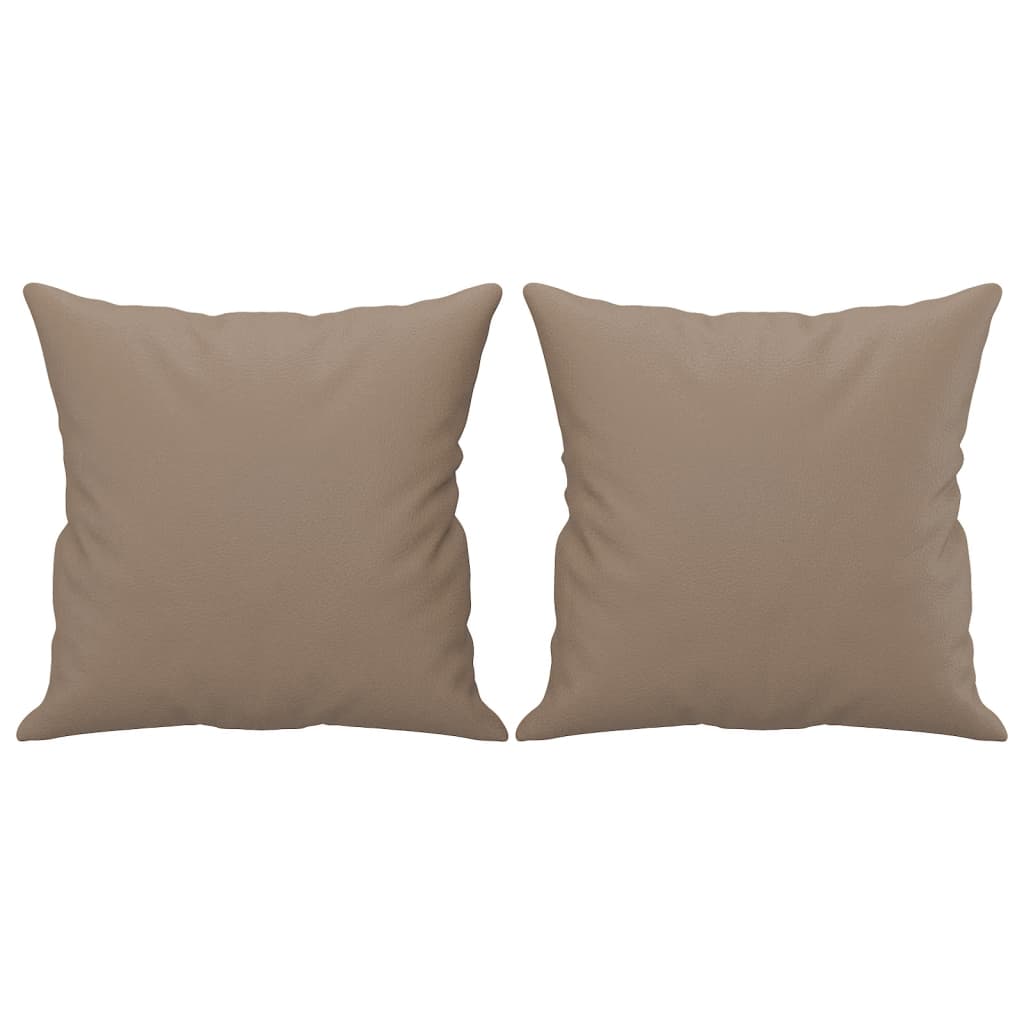 vidaXL 2-Sitzer-Sofa mit Zierkissen Cappuccino-Braun 120 cm Kunstleder