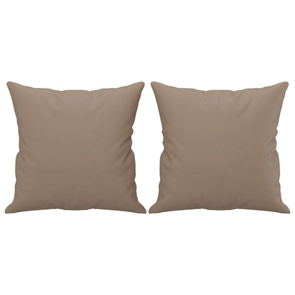 vidaXL 2-Sitzer-Sofa mit Zierkissen Cappuccino-Braun 120 cm Kunstleder