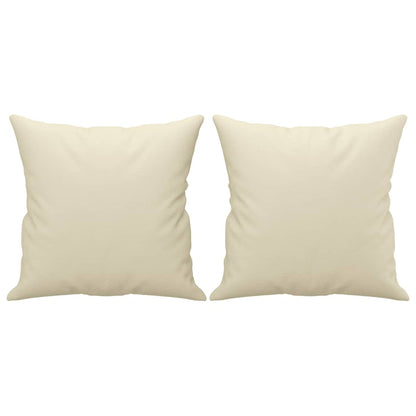 vidaXL 2-Sitzer-Sofa mit Zierkissen Creme 140 cm Kunstleder