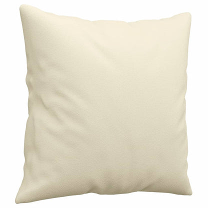vidaXL 2-Sitzer-Sofa mit Zierkissen Creme 140 cm Kunstleder