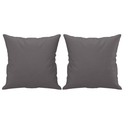 vidaXL 2-Sitzer-Sofa mit Zierkissen Grau 140 cm Kunstleder