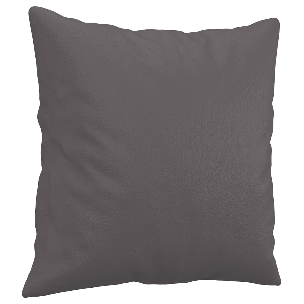 vidaXL 2-Sitzer-Sofa mit Zierkissen Grau 140 cm Kunstleder