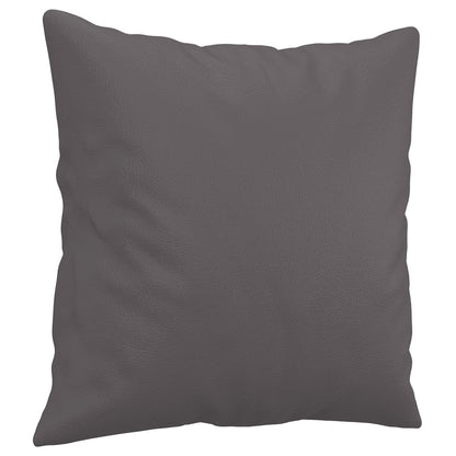 vidaXL 2-Sitzer-Sofa mit Zierkissen Grau 140 cm Kunstleder