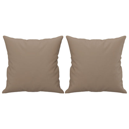 vidaXL Canapé 3 places avec oreillers décoratifs cappuccino 180 cm similicuir