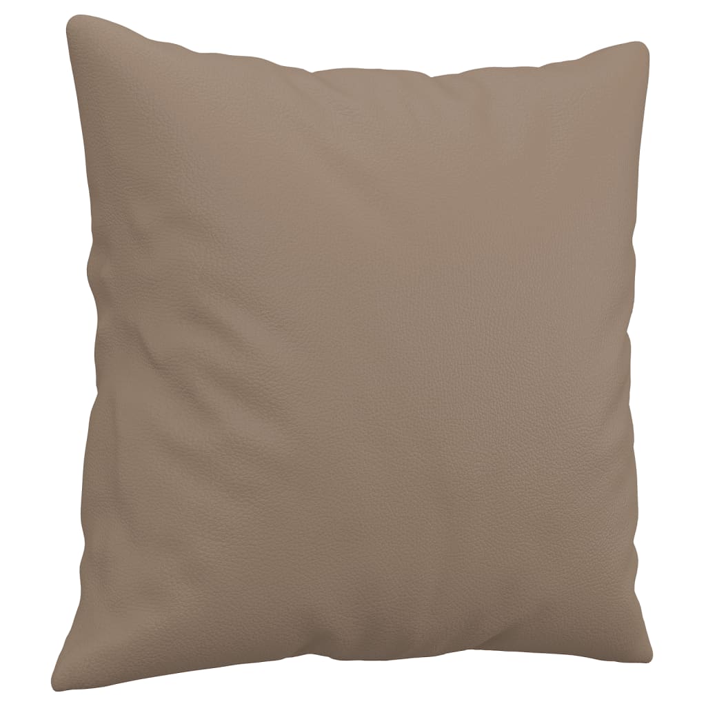 vidaXL Canapé 3 places avec oreillers décoratifs cappuccino 180 cm similicuir