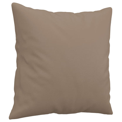 vidaXL Canapé 3 places avec oreillers décoratifs cappuccino 180 cm similicuir