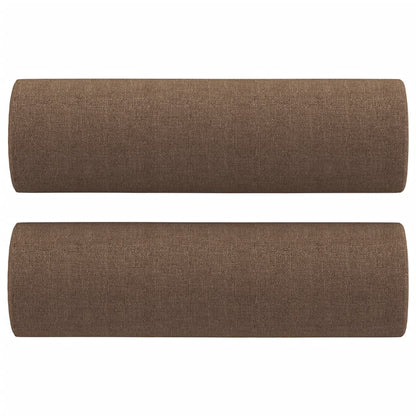 vidaXL 2-Sitzer-Sofa mit Zierkissen Braun 140 cm Stoff