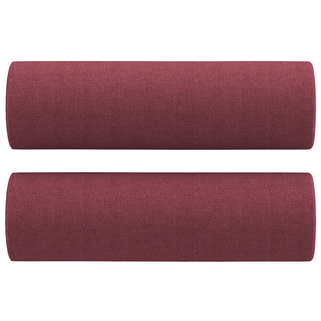vidaXL 2-Sitzer-Sofa mit Zierkissen Weinrot 140 cm Stoff