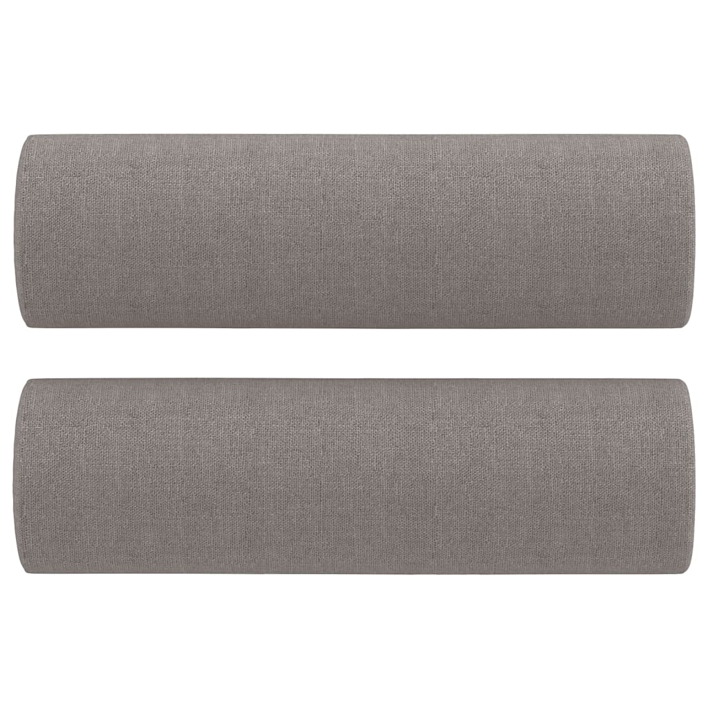 vidaXL 3-Sitzer-Sofa mit Zierkissen Taupe 180 cm Stoff