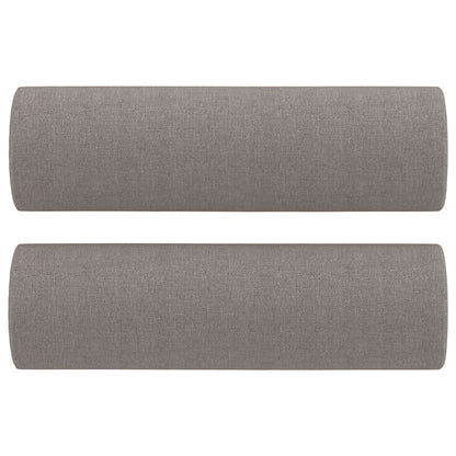 vidaXL 3-Sitzer-Sofa mit Zierkissen Taupe 180 cm Stoff