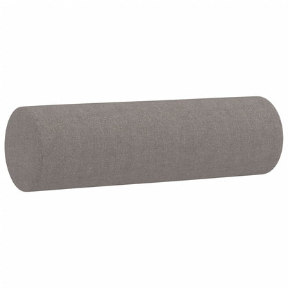 vidaXL 3-Sitzer-Sofa mit Zierkissen Taupe 180 cm Stoff