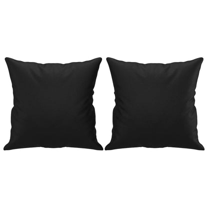 2-Sitzer-Sofa mit Zierkissen Schwarz 140 cm Kunstleder