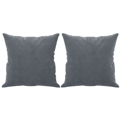 vidaXL 2-Sitzer-Sofa mit Zierkissen Dunkelgrau 140 cm Samt