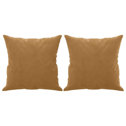 vidaXL 3-Sitzer-Sofa mit Zierkissen Braun 180 cm Samt