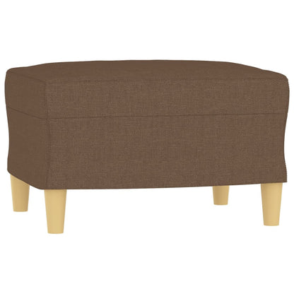 vidaXL 3-Sitzer-Sofa mit Hocker Braun 180 cm Stoff