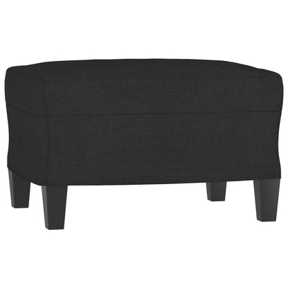 vidaXL Sessel mit Hocker Schwarz 60 cm Stoff