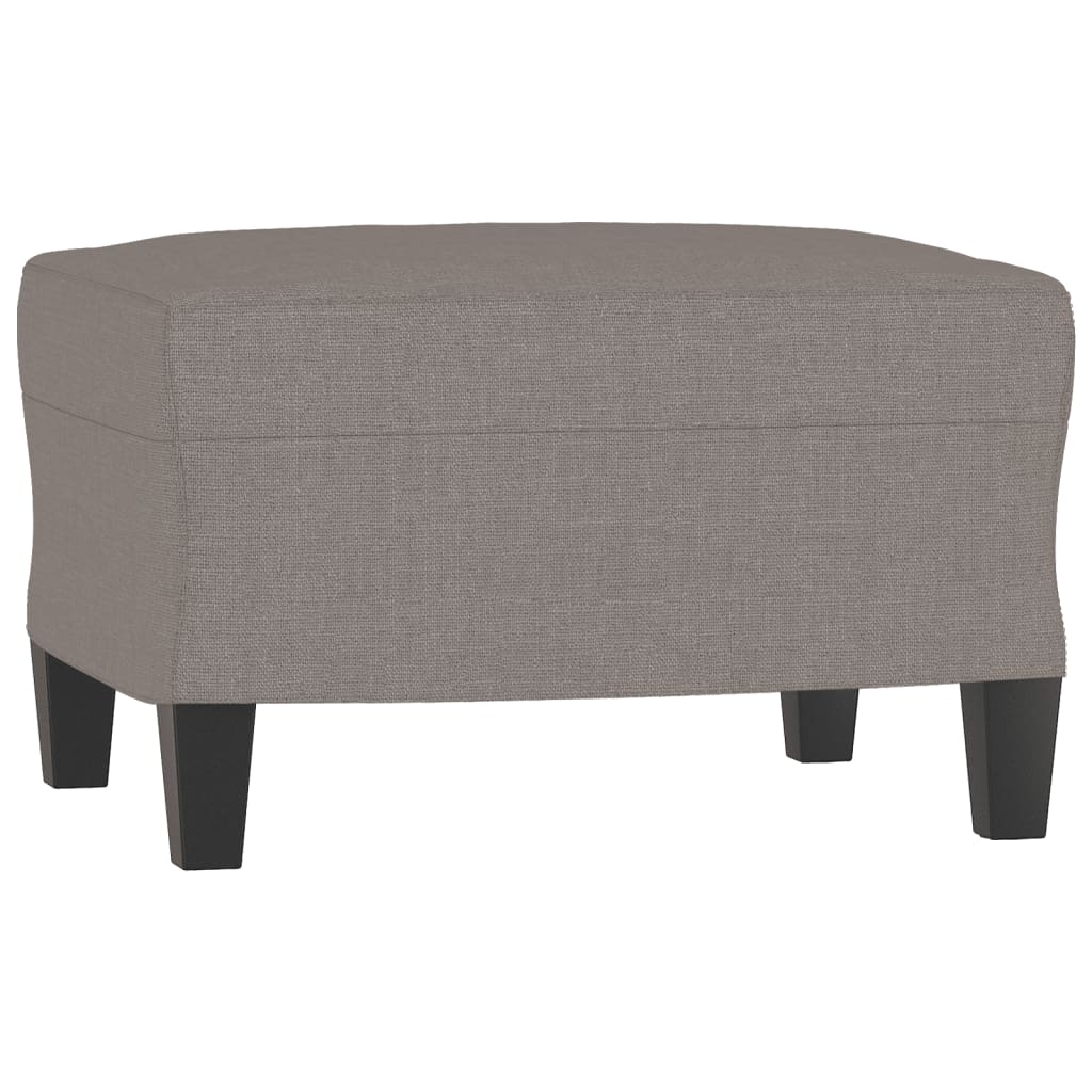 vidaXL Sessel mit Hocker Taupe 60 cm Stoff
