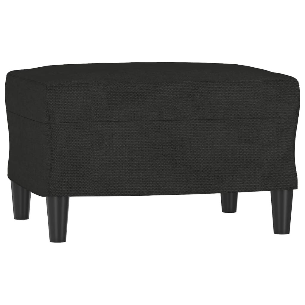 vidaXL Sessel mit Hocker Schwarz 60 cm Stoff