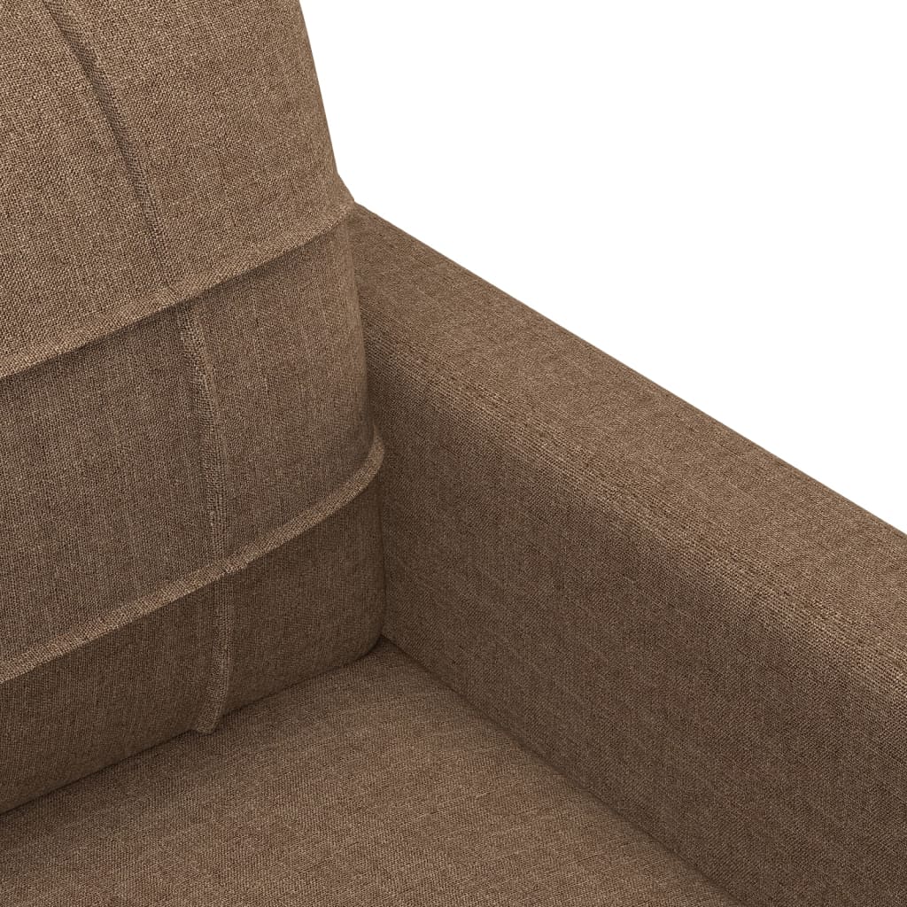 vidaXL Ensemble de canapés 3 pièces avec coussins Tissu Marron
