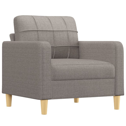 vidaXL 4-tlg. Sofagarnitur mit Kissen Taupe Stoff