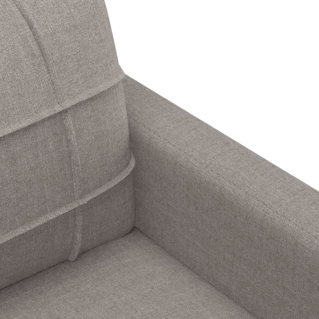 vidaXL 4-tlg. Sofagarnitur mit Kissen Taupe Stoff