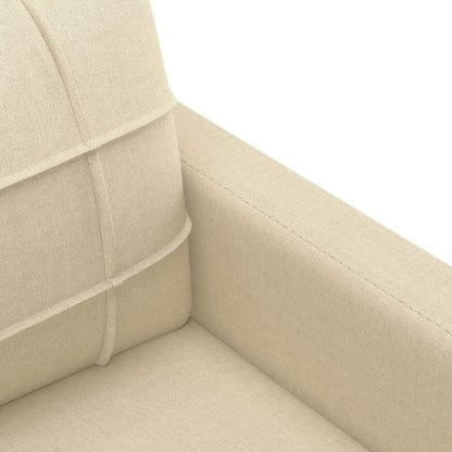 vidaXL 4-tlg. Sofagarnitur mit Kissen Creme Stoff