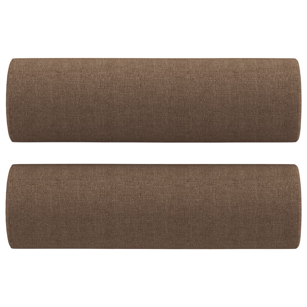 vidaXL 4-tlg. Sofagarnitur mit Kissen Braun Stoff
