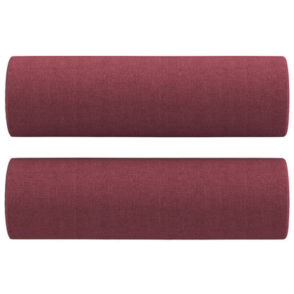 vidaXL 4-tlg. Sofagarnitur mit Kissen Weinrot Stoff
