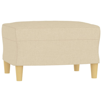 vidaXL 3-tlg. Sofagarnitur mit Kissen Creme Stoff