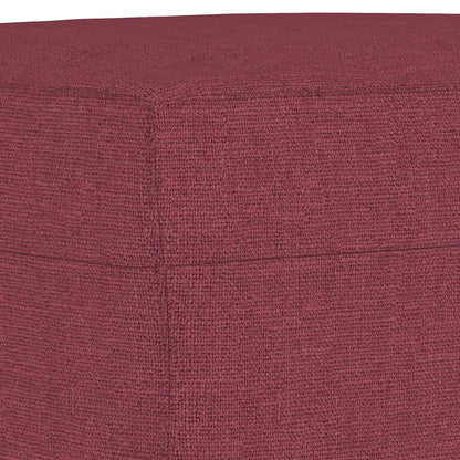 vidaXL 3-tlg. Sofagarnitur mit Kissen Weinrot Stoff