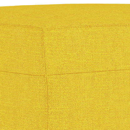 vidaXL Ensemble de canapés 3 pièces avec coussins Jaune clair Tissu