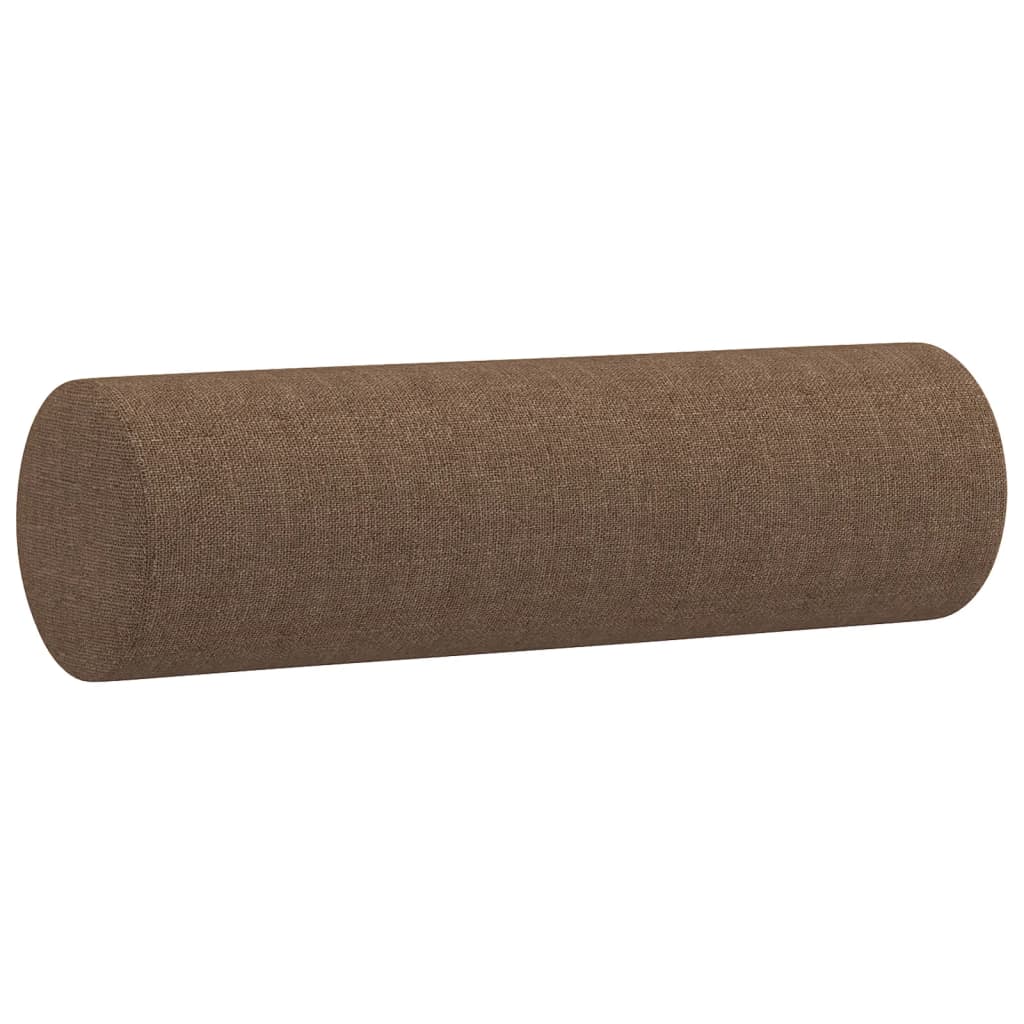 vidaXL 3-tlg. Sofagarnitur mit Kissen Braun Stoff