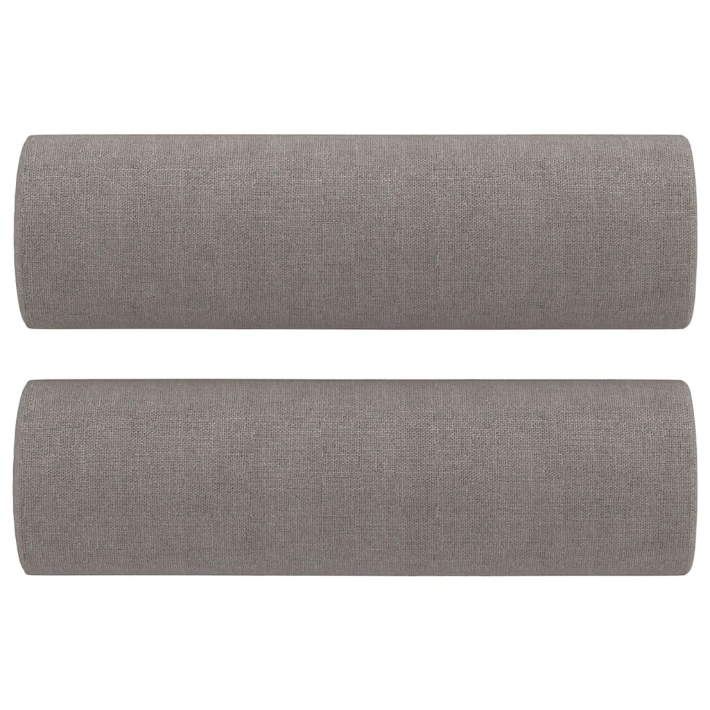 vidaXL 3-tlg. Sofagarnitur mit Kissen Taupe Stoff