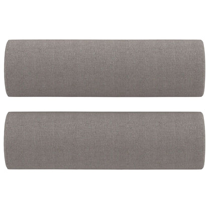 vidaXL 3-tlg. Sofagarnitur mit Kissen Taupe Stoff