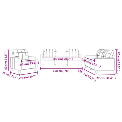 vidaXL Ensemble de canapé 3 pièces avec coussins, similicuir rouge bordeaux