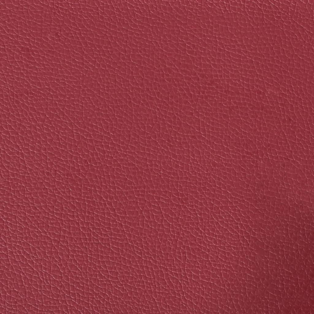 vidaXL Ensemble de canapé 3 pièces avec coussins, similicuir rouge bordeaux