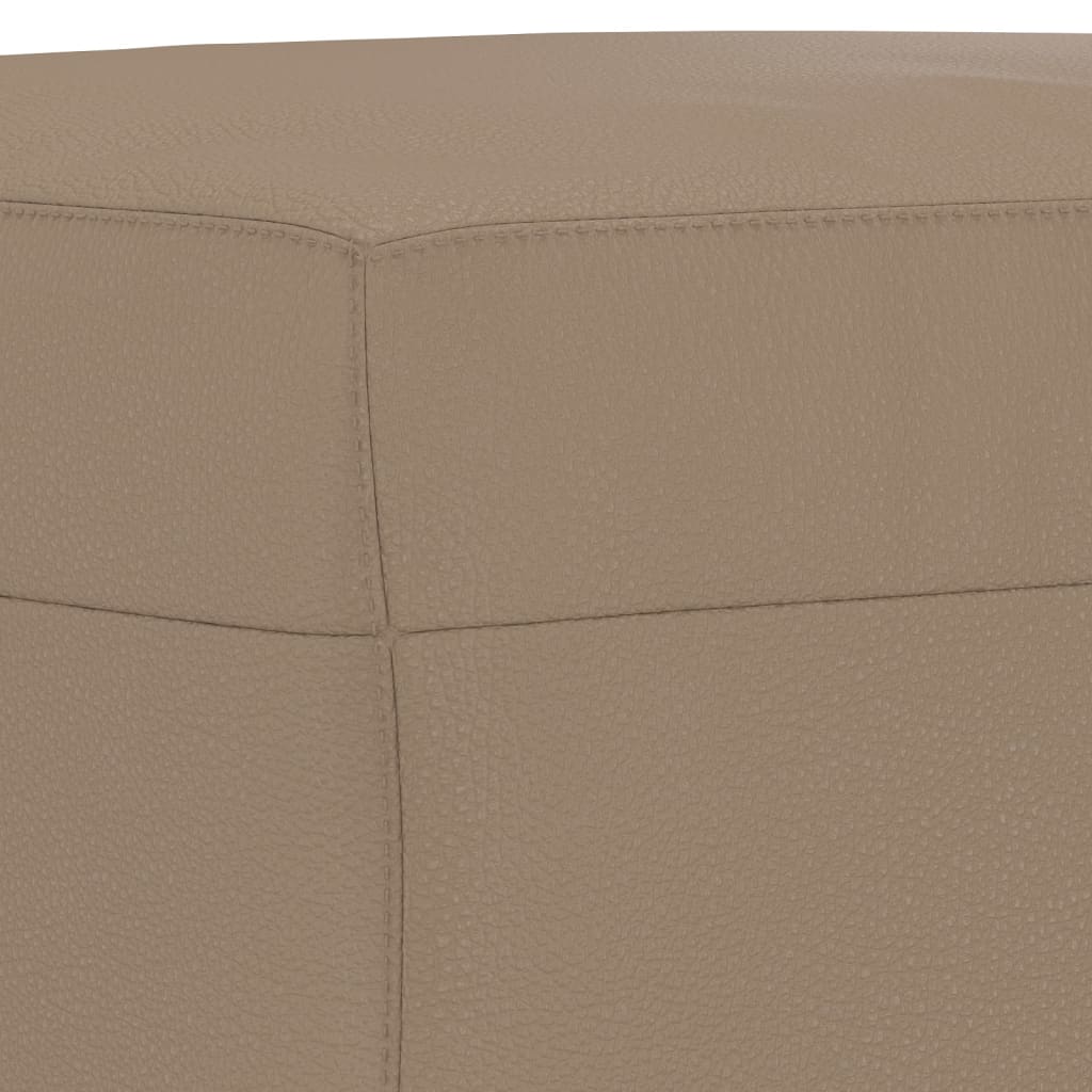 vidaXL 4-tlg. Sofagarnitur mit Kissen Cappuccino-Braun Kunstleder