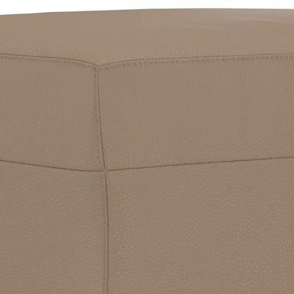 vidaXL 4-tlg. Sofagarnitur mit Kissen Cappuccino-Braun Kunstleder