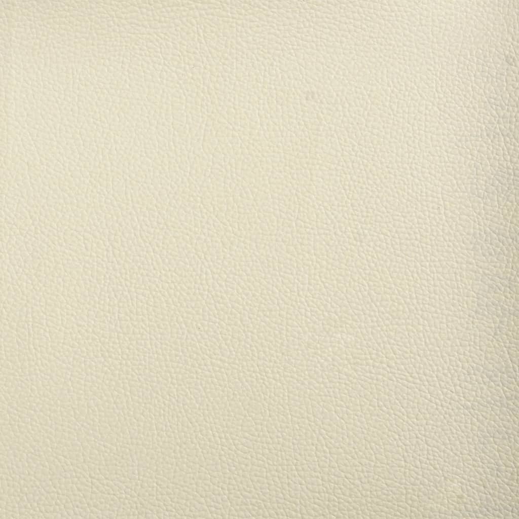 vidaXL 2-tlg. Sofagarnitur mit Kissen Creme Kunstleder