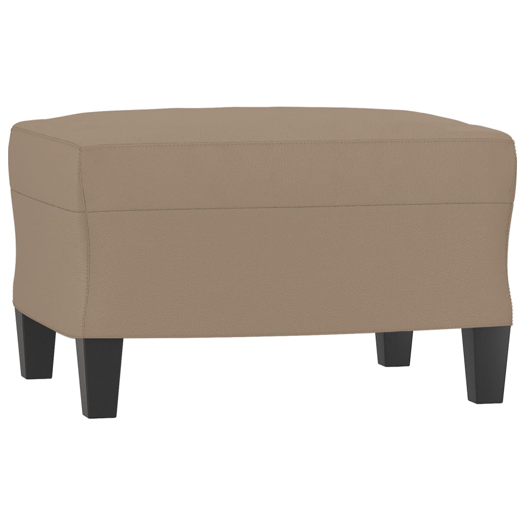 vidaXL Ensemble de canapés 3 pcs avec coussins en similicuir marron cappuccino