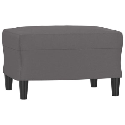 vidaXL Ensemble de canapés 3 pièces avec oreillers Gris Similicuir