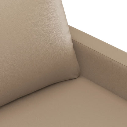 vidaXL 3-tlg. Sofagarnitur mit Kissen Cappuccino-Braun Kunstleder