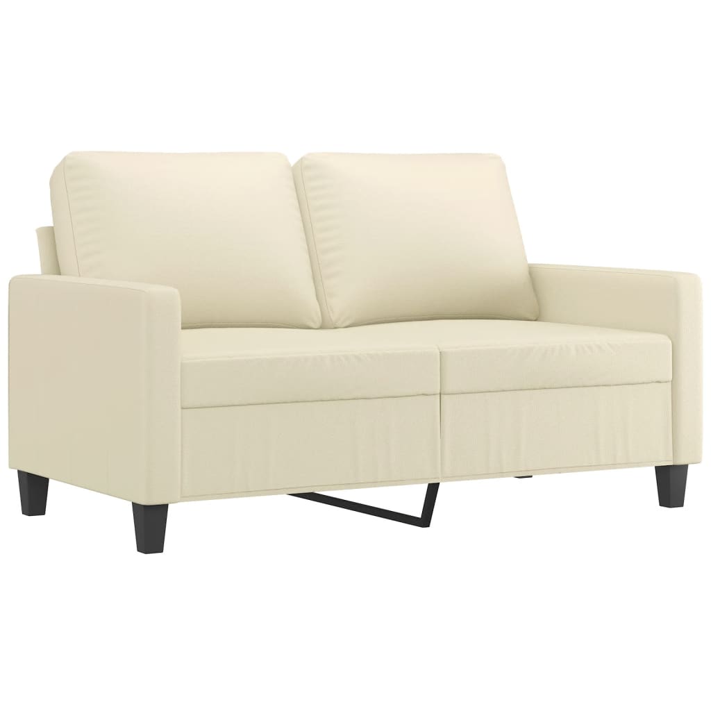vidaXL 4-tlg. Sofagarnitur mit Kissen Creme Kunstleder