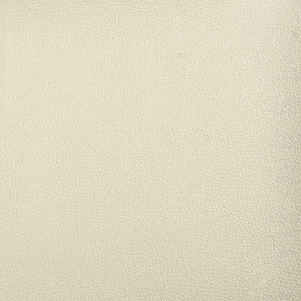 vidaXL 4-tlg. Sofagarnitur mit Kissen Creme Kunstleder